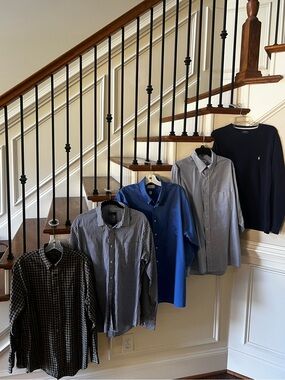 GREAT DEAL Men's Mixed Button-Down Shirts & Navy crew neck